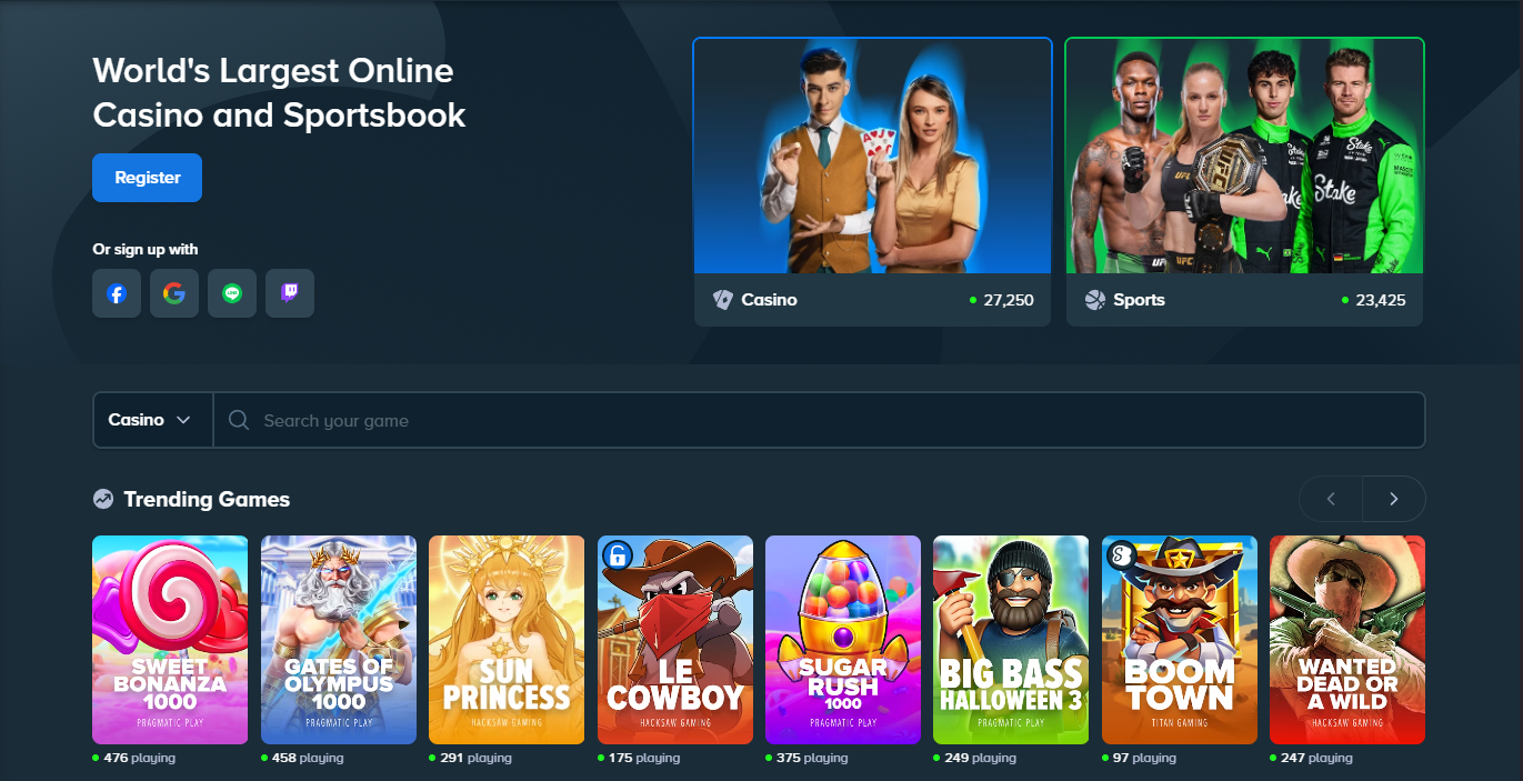 Stake — Spēļu apskats un pieejamie bonusi